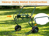 Heavy-Duty Garden Hose Reel Cart, 400FT Large Capacity Water Hose Holder with 10" Pneumatic Rubber 48099063
