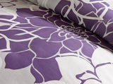 Printed Cotton Sateen Comforter Set Taupe Grey/Purple Twin/Twin XL B03596996