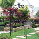 Metal Garden Arch with black powder coated 3.6ft Length x 1.47ft Width x 7.5ft Height Climbing W656P210530