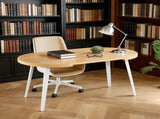 Extendable table,DINING TABLE,OFFICE TABLE,COFFEE TABLE,metal leg,MDF top,100/140/180x100x75cm,OAK W234P288304