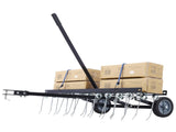 40-Inch Lawn Sweeper Tow Behind Dethatcher, Landscape Rake, Lawn Tractor Rake, Tine Tow Dethatcher W46577208