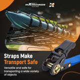 4 Pack Heavy Duty Ratchet Straps Tie Down 2200 lb 1 inch * 15ft for Transport 00679221