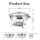 Round Buffet Catering Dish For Home and Outdoor 6 Packs W1612124781