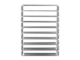 10 Tiers Shoe Rack with Dustproof Cover Closet Shoe Storage Cabinet Organizer Gray 71707810