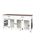 ZNTS Heavy duty dog cage, suitable for medium to large dogs, furniture style cage, with double door pet 71893132