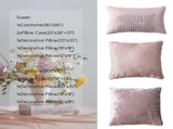 Mountain Ranges 6-Piece Comforter Set - Pink Jacquard & Brushed Fabric 86127252