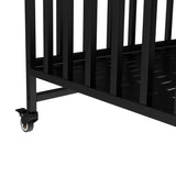 Dog House Furniture, Wooden Dog House Dining Table with Iron Door and Tray for Medium/Small Dogs W1580P321353