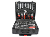 Black Hand Tool Box with 4 Layers of Toolset and Wheels 46037616