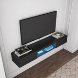 ZNTS Floating TV Stand Wall Mounted with 16 Color LEDs,63" Modern TV Stand, Floating TV Cabinet W1321104202