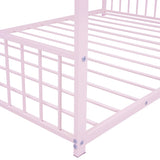 Full Size Metal House Bed, Pink MF305893AAH