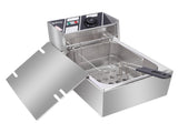 US Standard EH81 Deep Fryer, 110V, 1700W, 11.4QT/10.8L, Silver Stainless Steel, Single Tank, 92292067