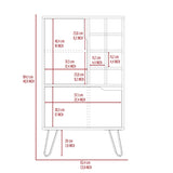Manhattan L Bar Cabinet, Eight Built-in Wine Rack, Single Door -Light Gray B07092092