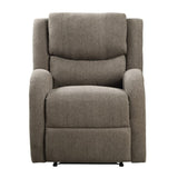 Modern Living Room Furniture 1pc Power Reclining Chair Brown Chenille Upholstery Plush Seating Solid B011P256234