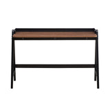 ZNTS Writing Desk with USB Ports in Walnut and Black B016P164969