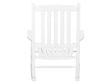 68.5*86*115CM Square Wooden Rocking Chair Wavy Backboard White 64145404