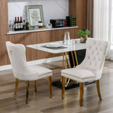 Furniture,Modern, High-end Tufted Solid Wood Contemporary Velvet Upholstered Dining Chair with 80440132