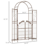 Steel Garden Arch with Gate 11057646
