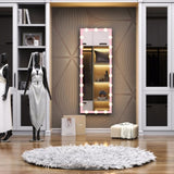 Hollywood Full Length Mirror with Lights Full Body Vanity Mirror with 3 Color Modes Wall Lighted W70881113