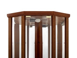 6 Shelf Lighted Corner Curio Cabinet with Adjustable Tempered Glass Shelves and Mirror Back, W1693P170906