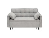 Modern Velvet Loveseat Futon Sofa Couch Pullout Bed, Small Love Seat Lounge Sofa w/Reclining W1658P145846
