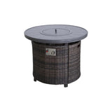 25" H x 32" W Aluminum Propane Outdoor Fire Pit Table B120P270695