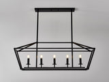 5-Light Farmhouse Kitchen Island Lighting,5 Light Industrial Linear Chandelier for Dining Room Metal W5008P465021