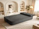 Modern Corduroy Floor Convertible Sofa Bed Folding Sleeper Couch with High-Density Foam Mattress No W6182P567302