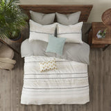 King/Cal King Cotton Printed Duvet Cover Set with Trims B03596469