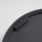 Wall Mirror 36*22 Inch Black Metal Framed Arched Mirror Metal Framed Mirror Round Vanity Mirror W2091P345022