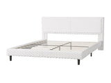 Simple Modern White Plush Soft Bed Comfortable Backrest Bedroom Bed,Queen N769P292572K