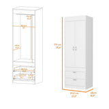 Alabama Armoire, One Large Cabinet, Two Drawers B128P148850