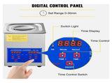 2L Ultrasonic Cleaning Machine Stainless Steel Professional Digital Machine w/Timer 40kHz 110V, 79592748