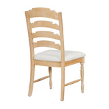 TOPMAX Vintage Traditional 4-Piece Upholstered Dining Chairs, Serrated Dining Backs, Natural N717P170412A