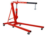 2 Ton Folding Engine Hoist Cherry Picker Shop Crane Hoist Lift, Heavy Duty Steel with 6 Iron Caster 81745190