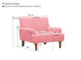 Modern Accent Chair with 3.5cmW Wide Wale Corduroy, 9" Solid Wood Legs, Comfortable Upholstered 69518030