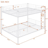 Full Over Full Metal Bunk Bed, White MF310408AAK