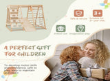 9-in-1 Slide and Climbing Wall for Toddlers 3, Wooden Indoor Play Structure, Heavy Duty 176 lbs W1422P474541