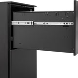 2 Drawer File Cabinet with Lock, Steel Mobile Filing Cabinet on Anti-tilt Wheels, Rolling Locking W252103816