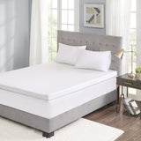 Hypoallergenic 3" Cooling Gel Memory Foam Mattress Topper with Removable Cooling Cover B03595141