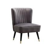 ZNTS Elon Contemporary Velvet Upholstered Accent Chair, Gray T2574P172742