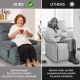 Oversized Power Lift Recliner Chair for Elderly, Electric Fabric Recliner Chair for Seniors, Home W1028P261272