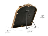 9.75" x 12" Gold Filigree Arch Tabletop Mirror with Adjustable Stand 80640578