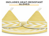 5QT Round Enameled Cast Iron Pot with Stainless Steel Handle Yellow Ombr 08213454