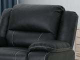 39" Wide Faux Leather Manual Swivel Standard Recliner 62814.00BLK