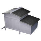 Outdoor Free-Range Wooden Chicken Coop with Asphalt Roof, Leak-Proof Pull-Out Tray, Secure Predator W773P332358