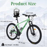 ZNTS Mountain Bike for Men and Women 26 inch 24 Speed Suspension Fork KENDA Tires W1019P187579