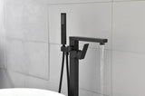 Floor Mounted Tub Faucet High Flow Freestanding Tub Filler Faucet with Handheld Shower Head and W2287P264493