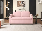 72.8" Corduroy Sleeper Sofa Loveseat Sofa with Full Size Mattress, USB Ports, Cup Holders, N719P208880P