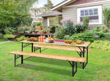 Picnic Combo 3PCS Set, 5.8FT Wood Table and Bench Set 42884483