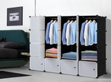 16 Cube Organizer Stackable Plastic Cube Storage Shelves Design Multifunctional Modular Closet 12112810